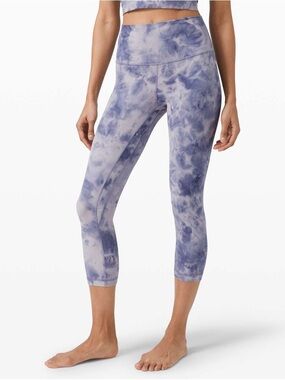 Lululemon Align Crop 21" - Diamond Dye Iced Iris Peri Purple Cropped Leggings